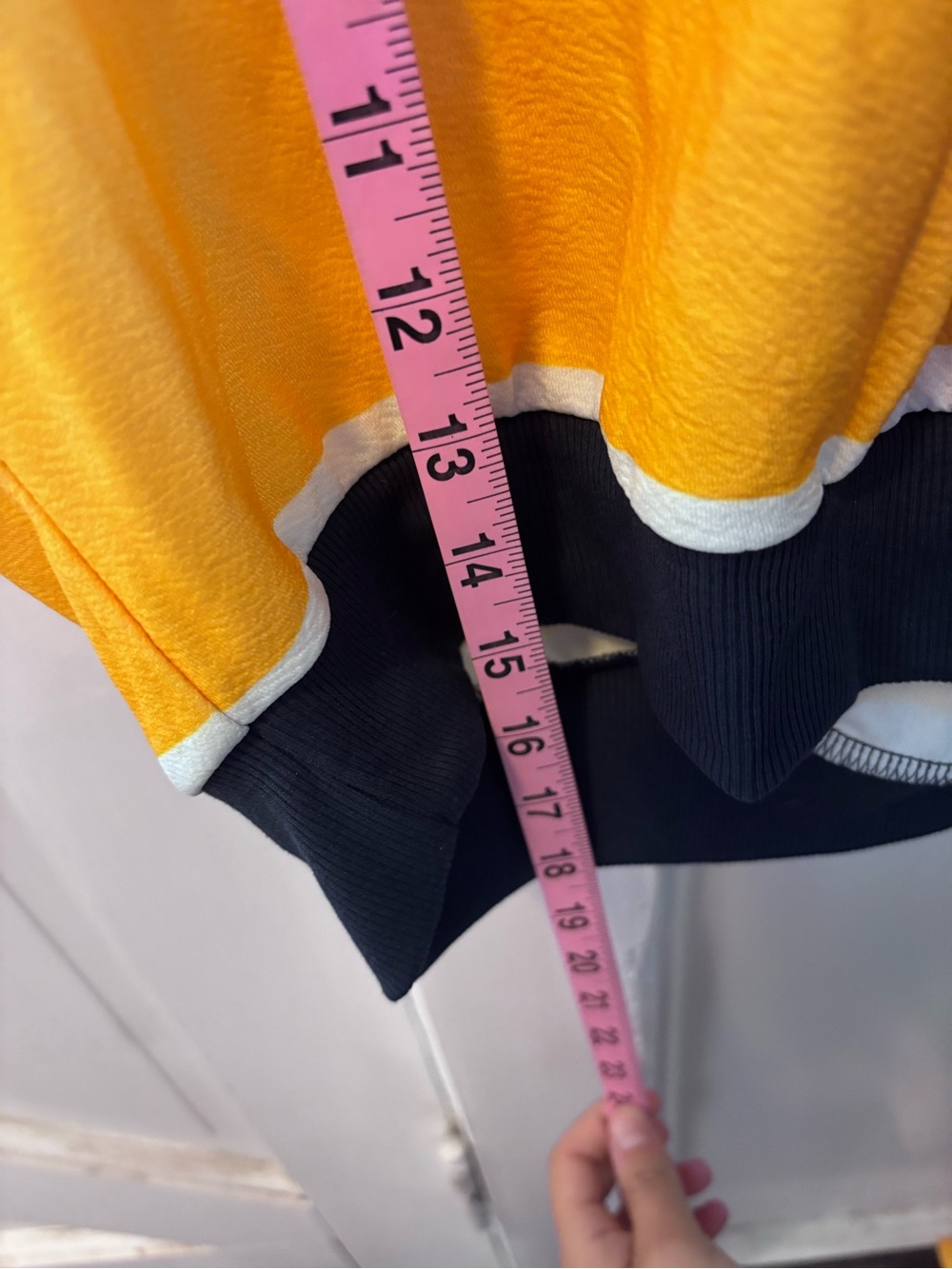 SHEIN Navy, Green & Yellow Tiered Skater Skirt - Picture 13 of 13